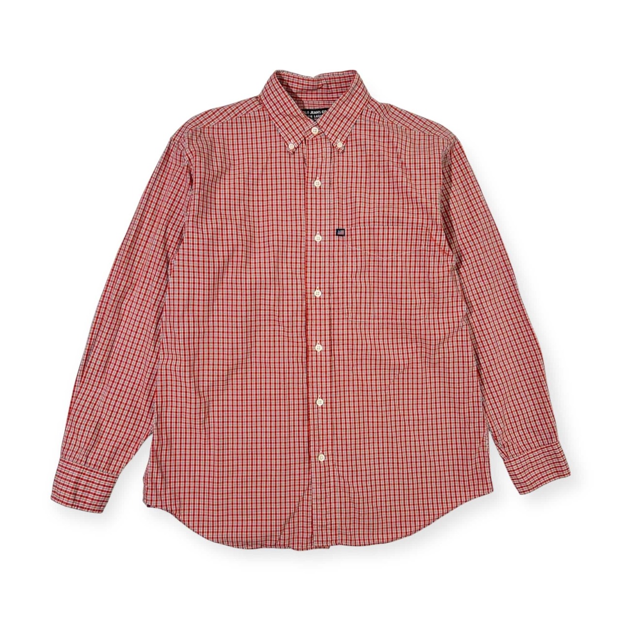 POLO JEANS CO. RALPH LAUREN ラルフローレン チェック BD ボタンダウン 長袖シャツ 160/メンズ