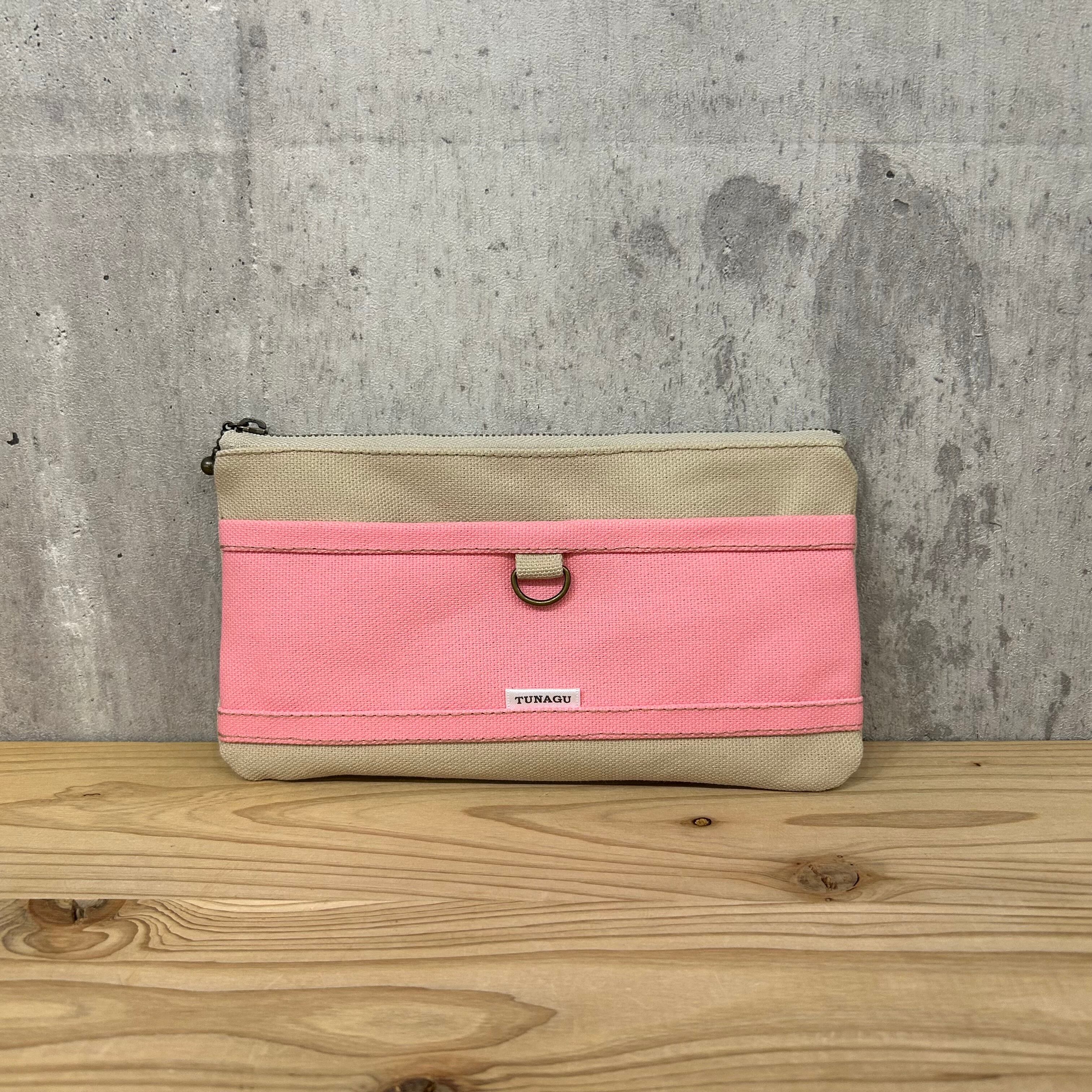 ▼Mulch Wallet pouch 【サンドビーチ×ピンク】
