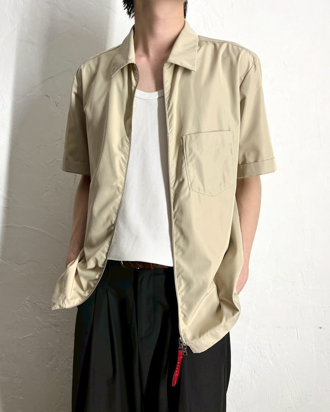 00s PRADA SPORTS S/S Shell Zip-up Shirt ITALY製 | VOLAR