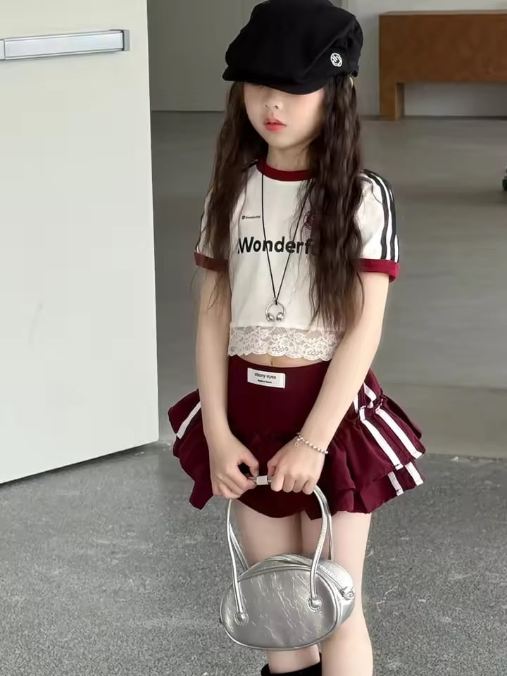 ウエストタグティアードミニスカート