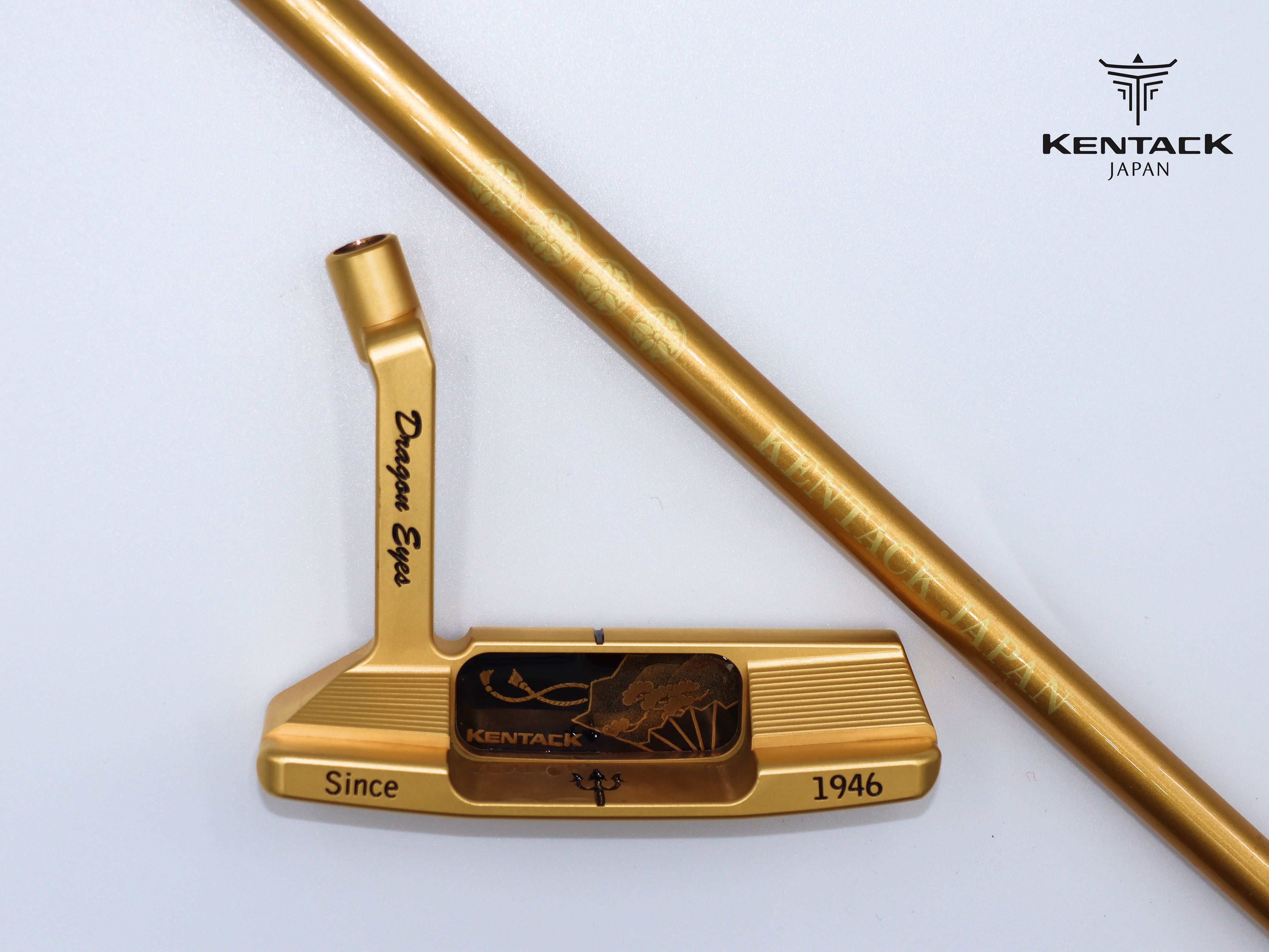 #164 Dragon Eyes 24Kゴールドパター(扇子1)_4家紋シャフト