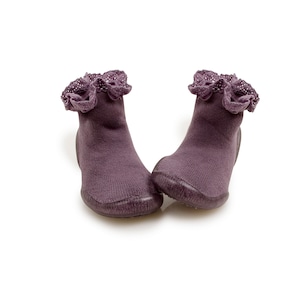 collegien/Mademoiselle N°406 Slippers with lace trim