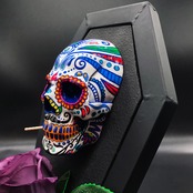 SKULLFRAME Tooth pick holder - Mexican Skull (Neon)