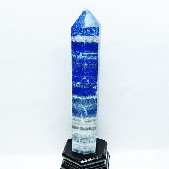 ラピスラズリ 六角柱 台座付属 一点物 152-3127