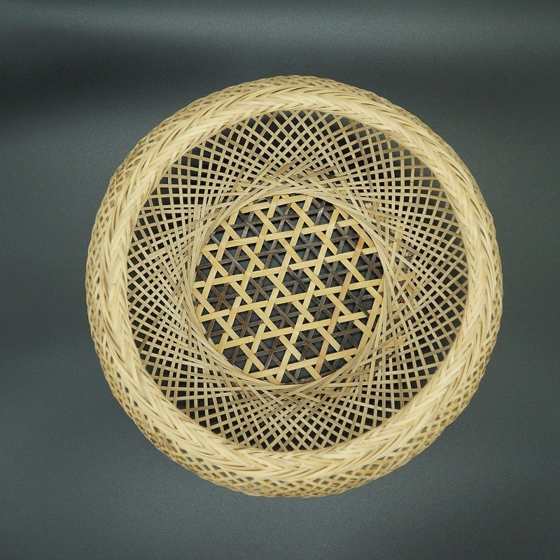 【ヴィンテージ】琉球産竹細工 丸タイプ 古道具 バスケット ヴィンテージ】琉球産竹細工 丸タイプ 古道具 バスケット