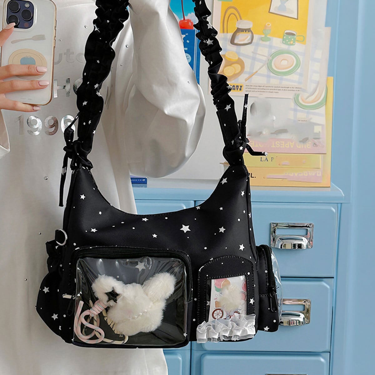 痛バッグ ショルダー バッグ レディース 韓国 痛バ おしゃれ 大人 かわいい 推し活 イベント ライブ フェス 軽量 大容量 トートバッグ 大人可愛い 大人女子