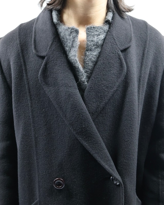 double breasted cashmere half coat