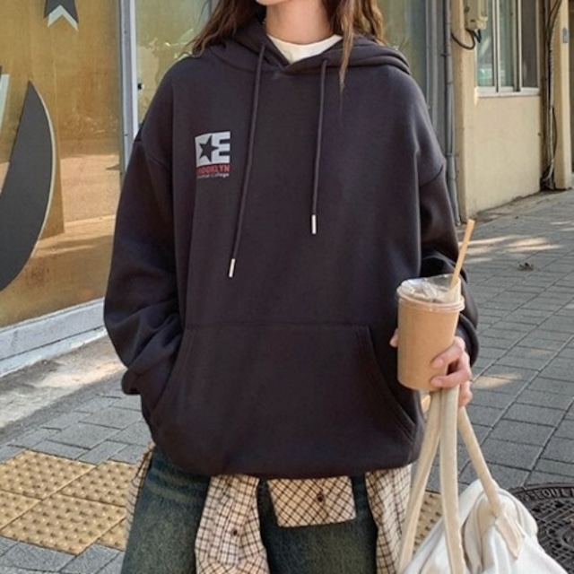 ヒップ丈 プルオーバー スウェットパーカー  L1130