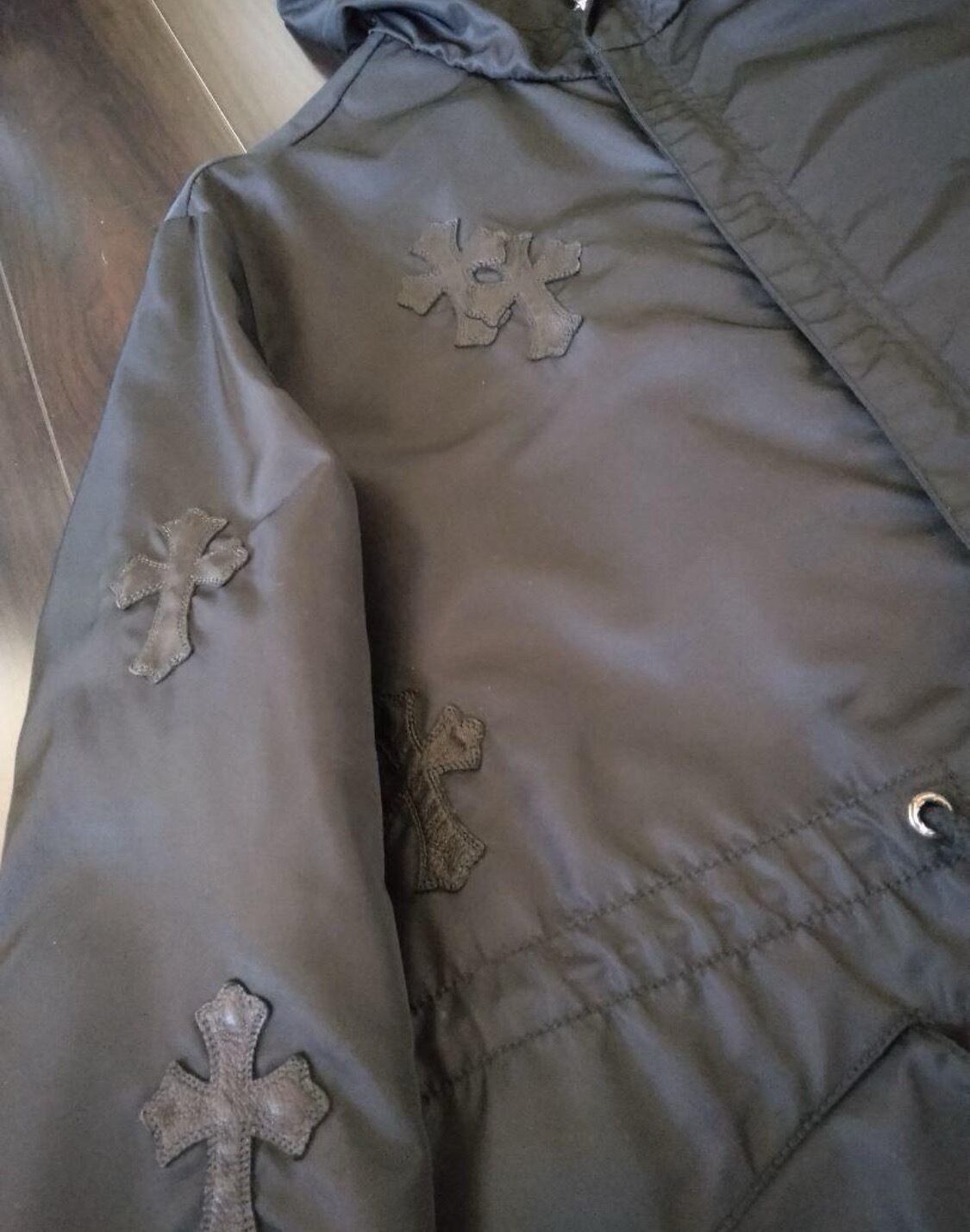 CHROME HEARTS クロムハーツ ナイロン モッズコート クロスパッチ