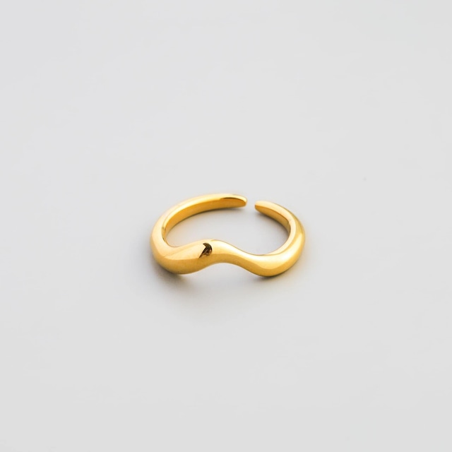 316L open wave ring   #r69