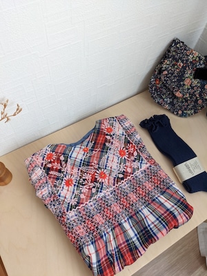 Roasalie Dress - Red check - 8y / Bonjour Diary