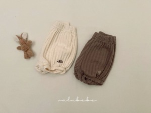 【valu bebe】コットンアイレットジャガードパンツモカ 70〜110cm