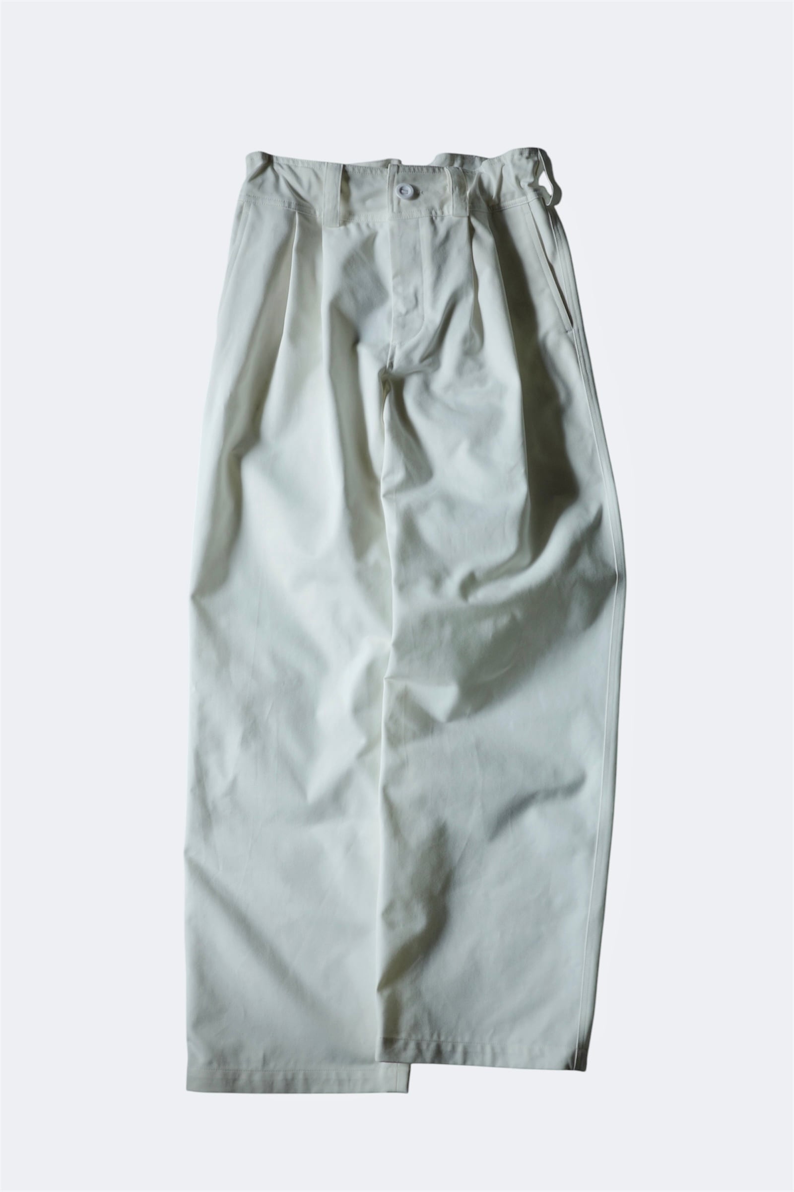 Meryll Rogge 【CHINO PANT W/WIDE WAISTBAND -WHITE-】