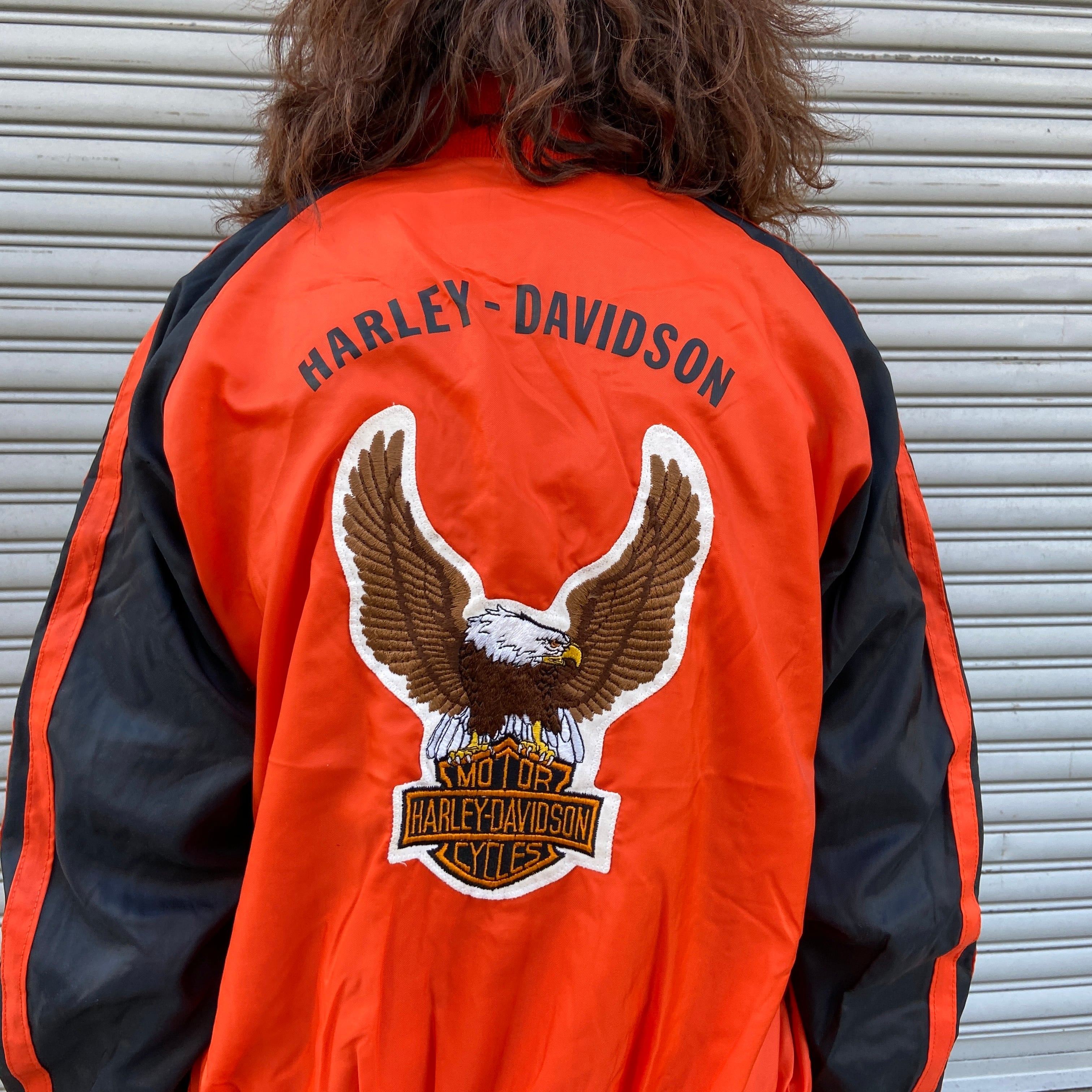 送料無料』Harley-Davidson ナイロンジャケット 70s AMF オレンジ