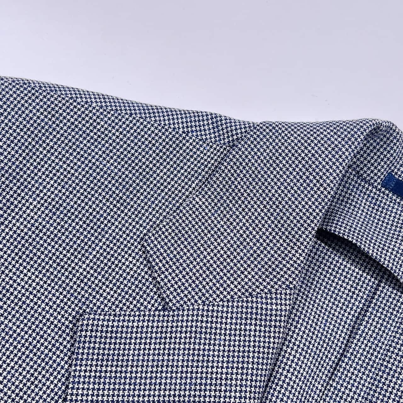 シルク リネン混 SHIPS シップス Tailoring Style Loro Piana ロロピアーナ生地 段返3B テーラードジャケット 46/ネイビー×グレー系 メンズ