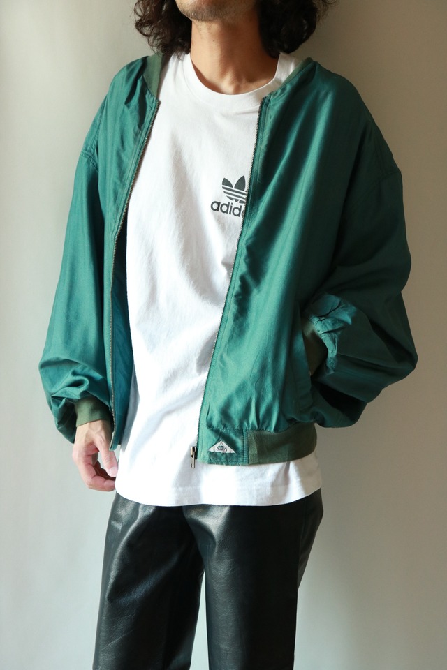 Vintage green silk blouson