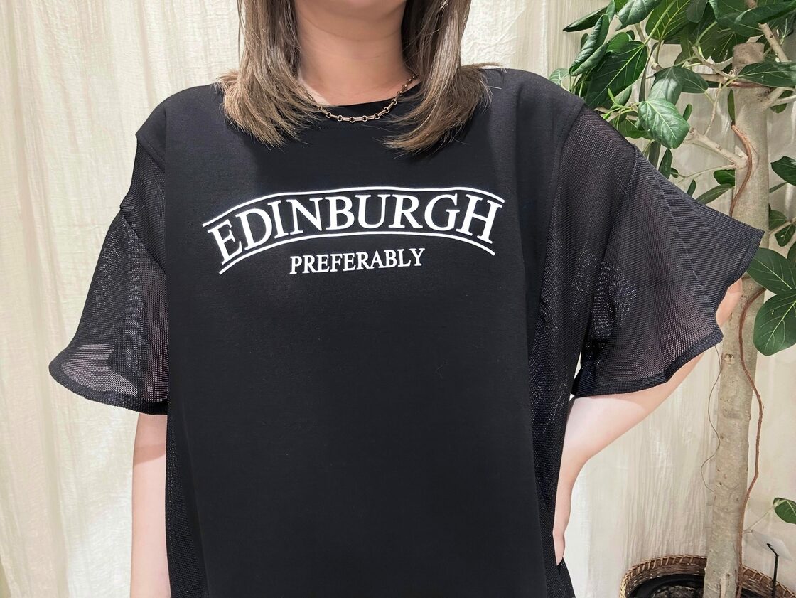 メッシュ切替ロゴTシャツ Pauline Bleu(ポリーヌブロー) | PAY ID