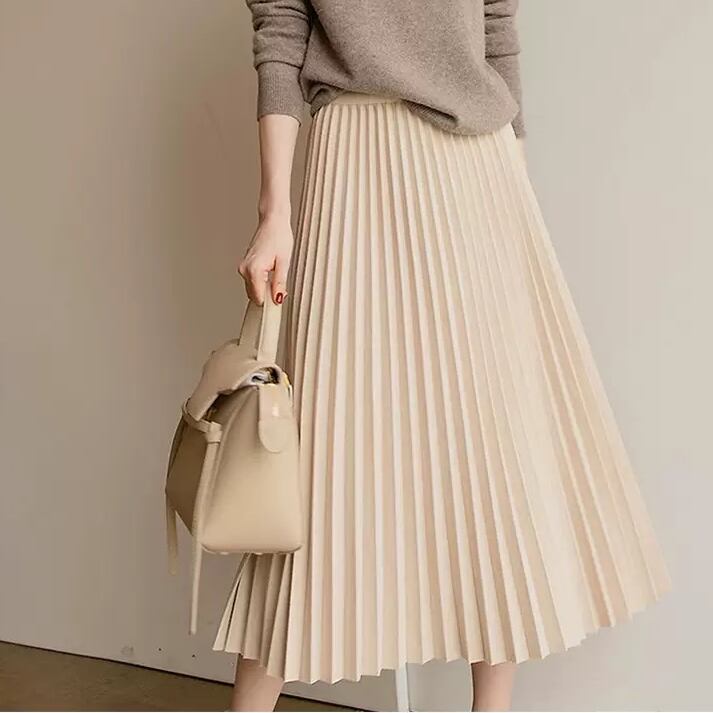 ベージュプリーツスカート Reverie