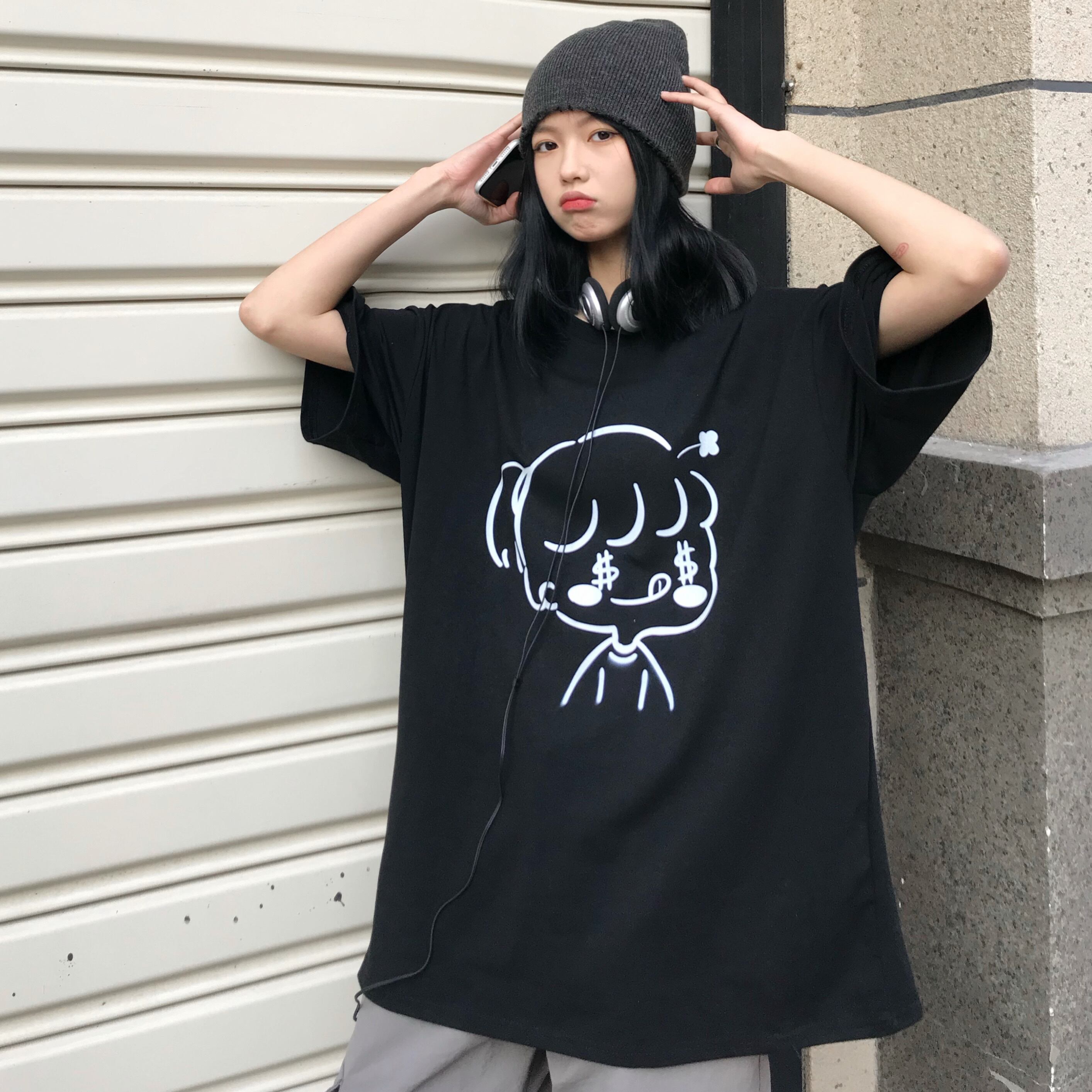 スタイルプリントTシャツ サマールーズトップス かわいい 夏物 ケッペル50032808175