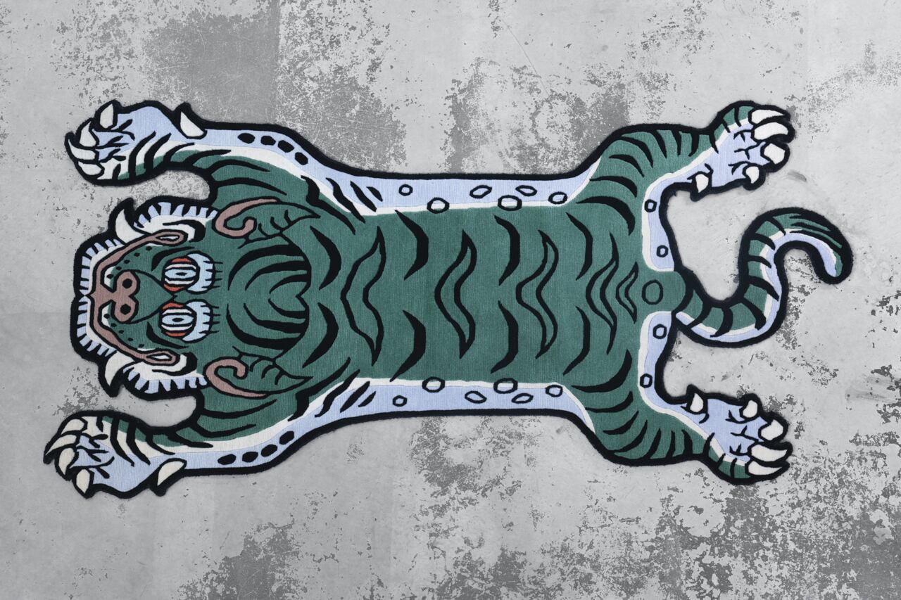 Tibetan Tiger Rug 《Mサイズ•ウール・オリジナル2・フォレスト
