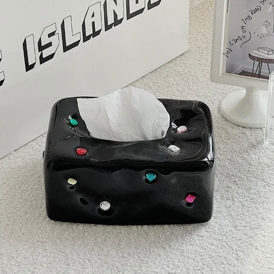 jewel tissue case 3colors / ジュエル ティッシュ ケース カバー