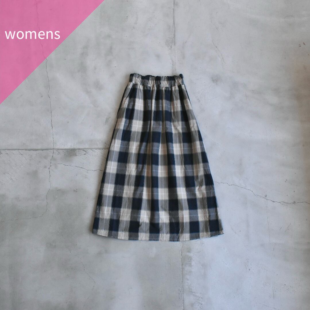 NOUVELLES DU PARADIS | タイプライターチェック ロングスカート