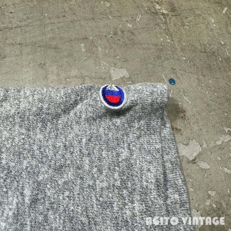 80's Champion チャンピオン 88/12 グレー杢 無地Tee シングルステッチ