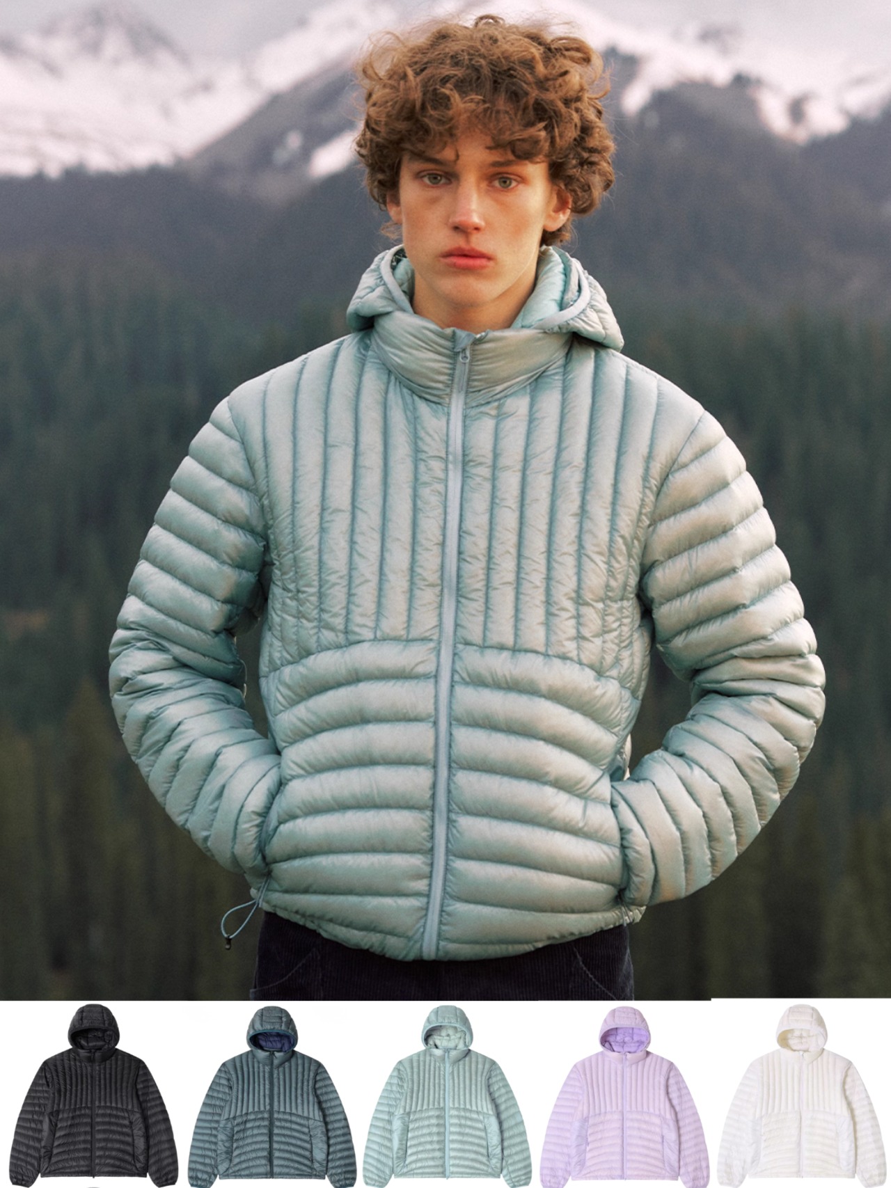 NORYBRAND Detachable Rib Down Jacket