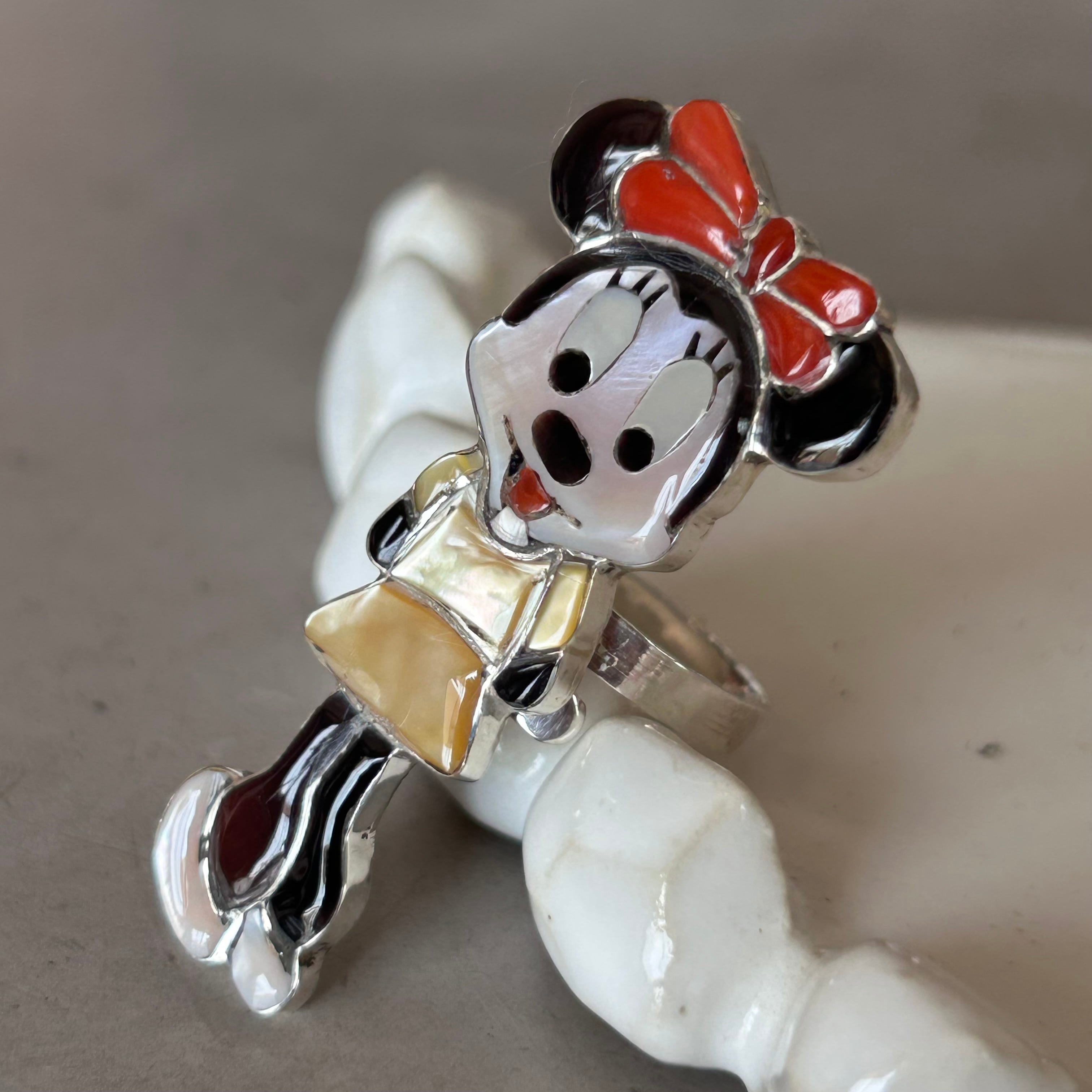 ズニ族 DON DEWA作 インレイキャラクターリング | Lucy vintage silver