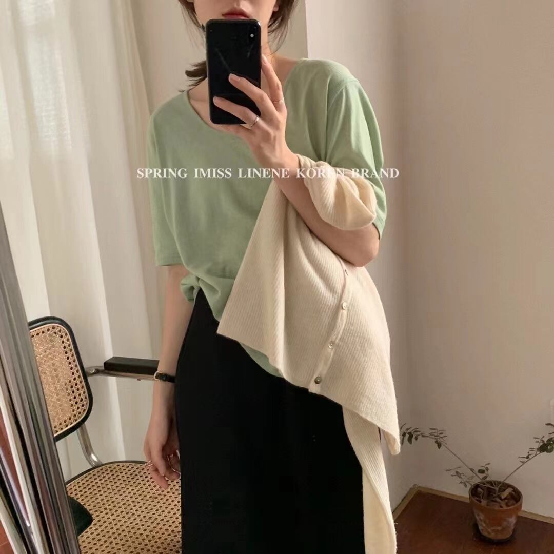 Uネックカットソー　AJ2205-627