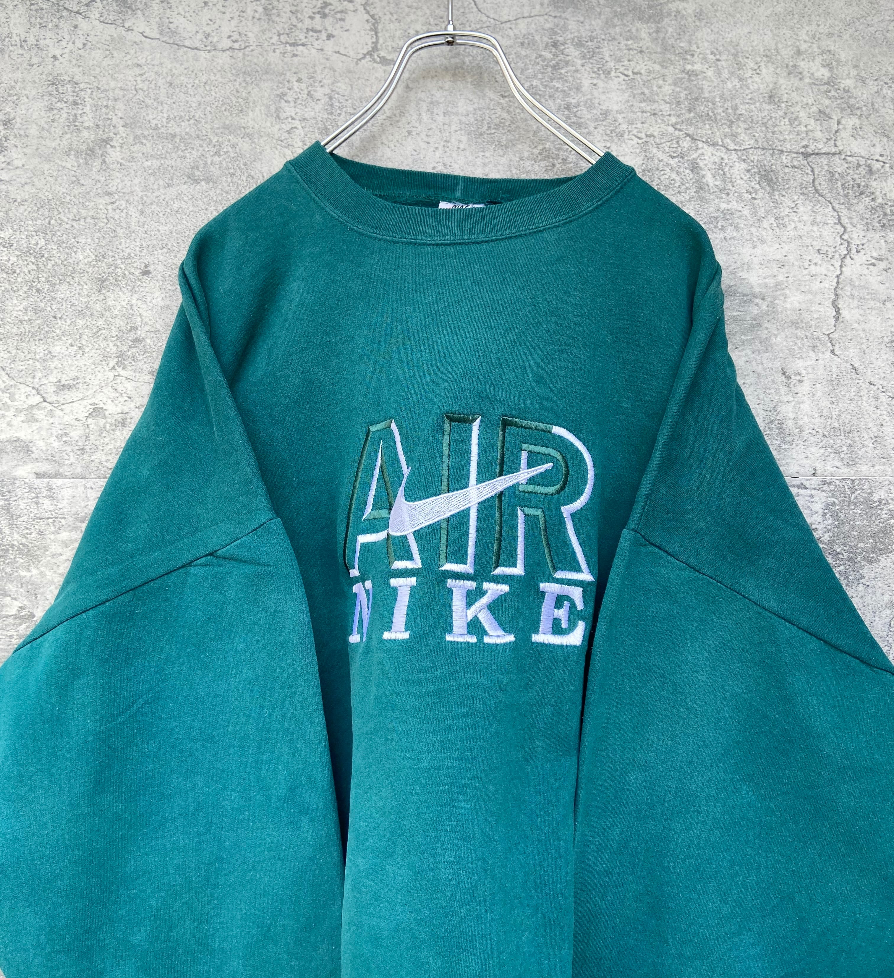 USA製 90s NIKE ナイキ 刺繍スウォッシュ 緑 スウェット | 【古着 らく ...