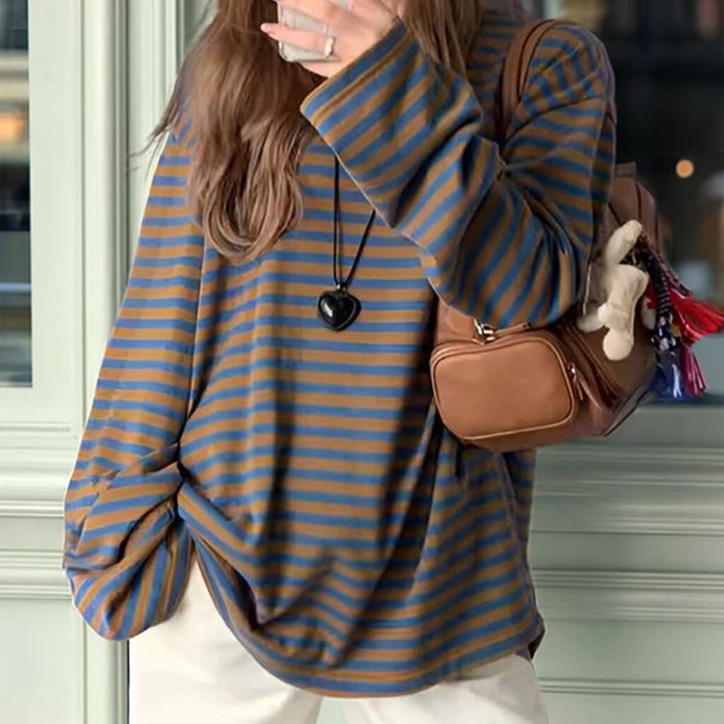 ボーダー柄ロングスリーブTシャツ 00084