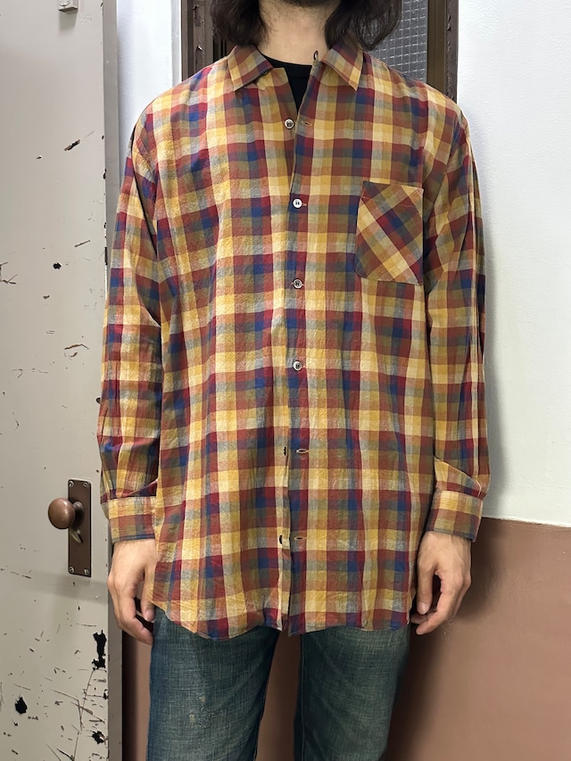 Y's for men 90s Multi Color Plaid Check Shirt
