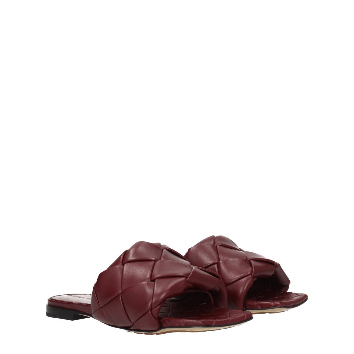 【新品】BOTTEGA VENETA ボッテガヴェネタ レディース スライドサンダル レザー レッド 608853VBSS06084