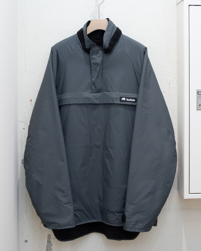 pile fleece lined mountain smock jacket / half zip pullover / side ventilation zips / Made in U.K.