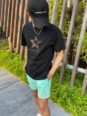 NUMBERX ラインストーン (半袖T-shirt) "BLACK"