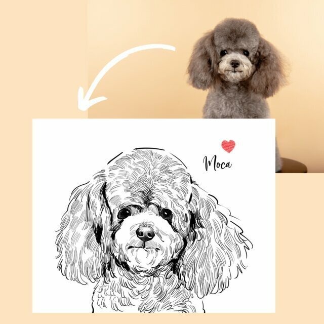 うちの子　モノクロアート　データ納品