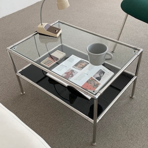 【カラー選択可】stainless module 2tier sofa table (S) 5colors / モジュール ロー テーブル ステンレス ソファー ２段 韓国 北欧 インテリア 家具