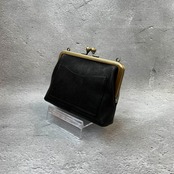 【I様オーダー品】がま口お財布ポシェット《ブラック》