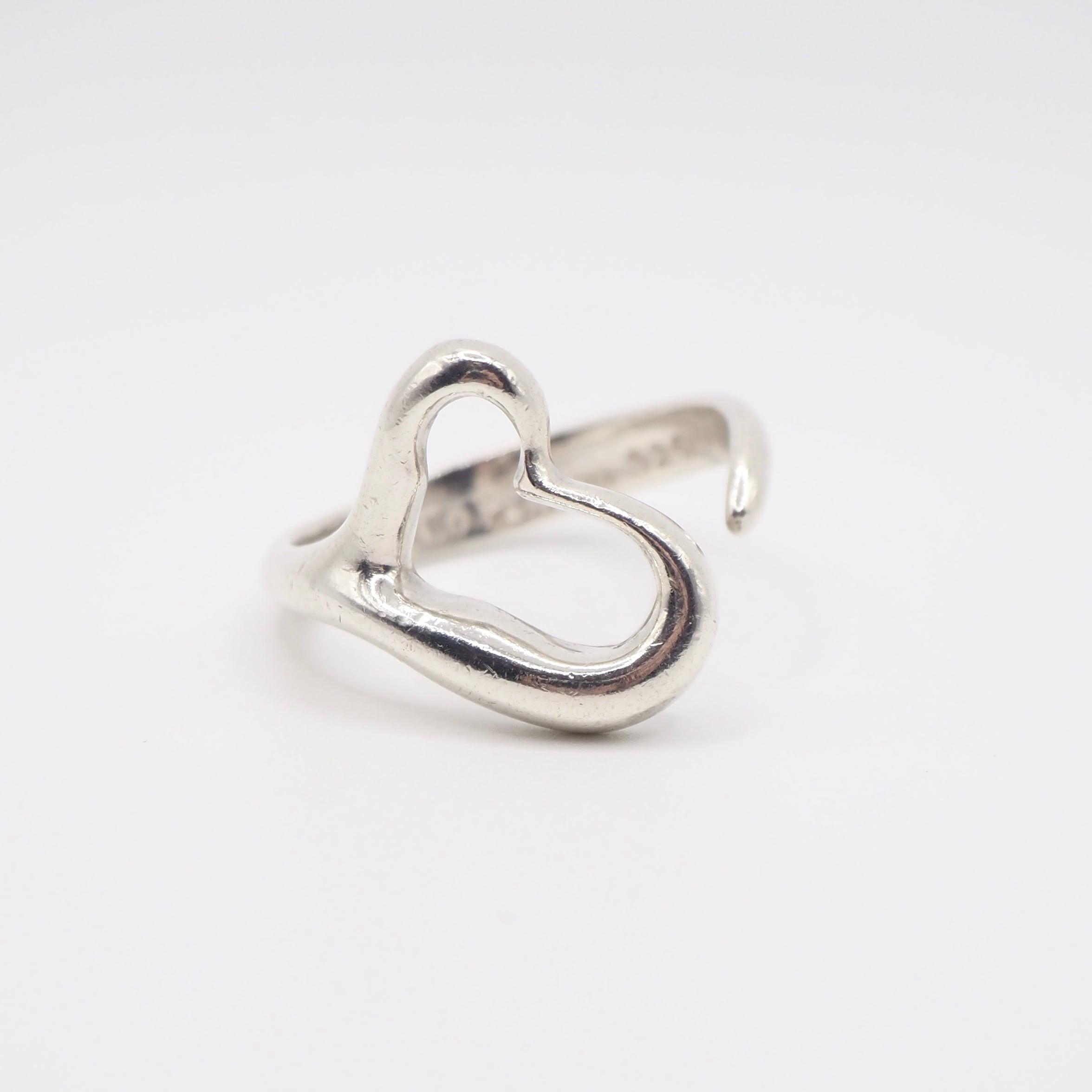 Tiffany & Co. シルバー ハート型オープンリング Tiffany&Co. 約12号 オープンハート リング シルバー925 ティファニー