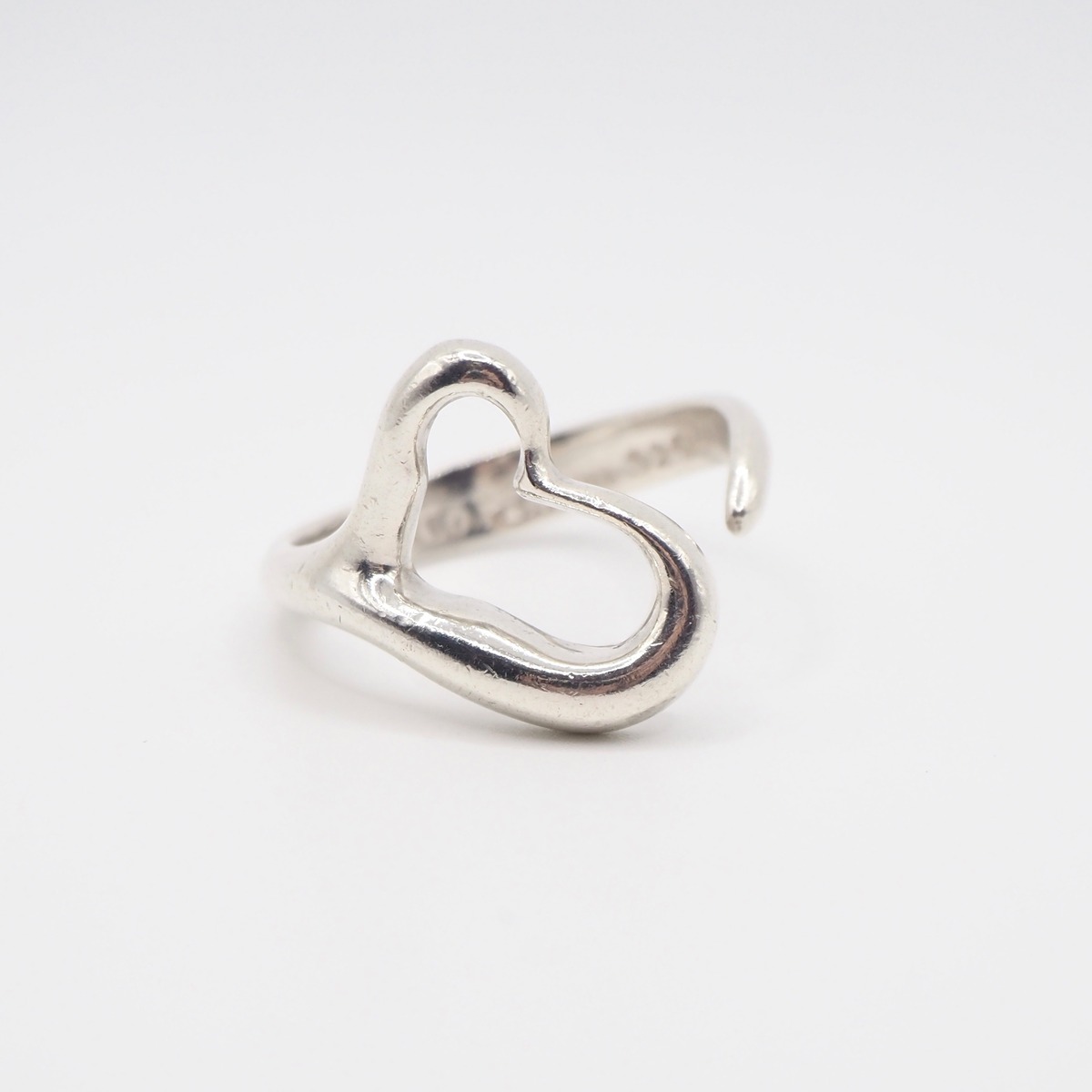 Tiffany&Co. 約12号 オープンハート リング シルバー925 ティファニー 