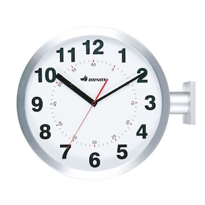 【DULTON】DOUBLE FACES WALL CLOCK / SILVER