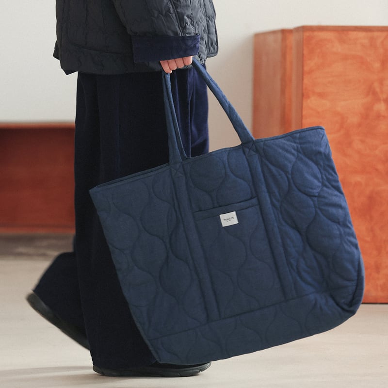 キルティングデニムラージトートバッグ 00023