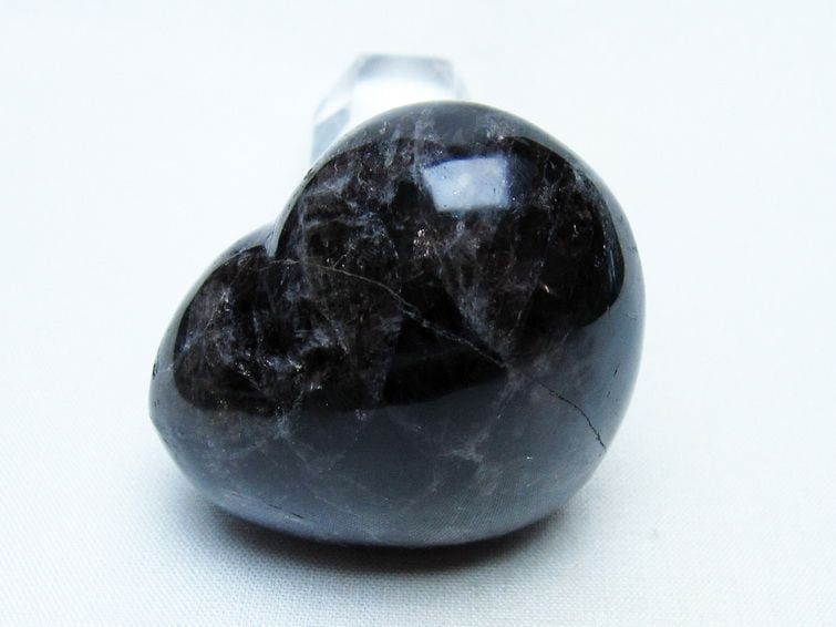 モリオン 置物 ハート 黒水晶 一点物 145-1917 | 天然石