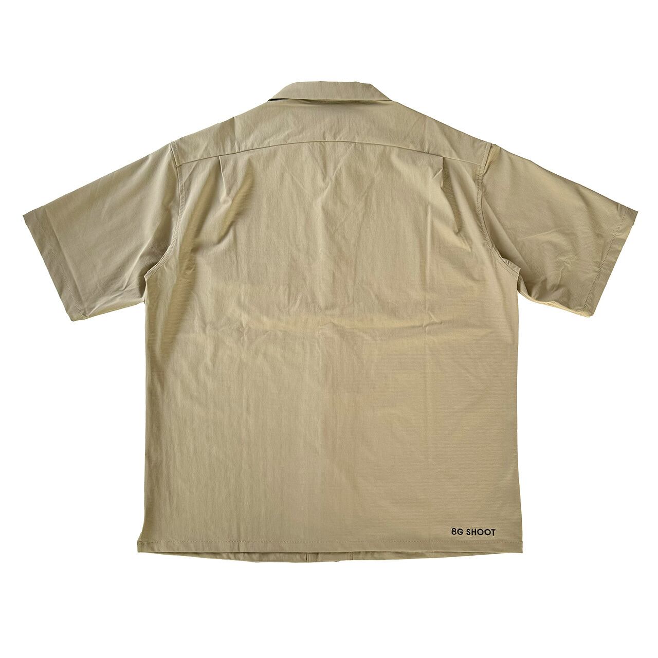 TECH OPEN COLLAR SHIRT -BEIGE- | 8G SHOOT WEBSTORE