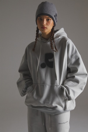 [rest & recreation] RR SPRAY PRINTED HOODIE - GREY 正規品 韓国ブランド 韓国ファッション 韓国代行