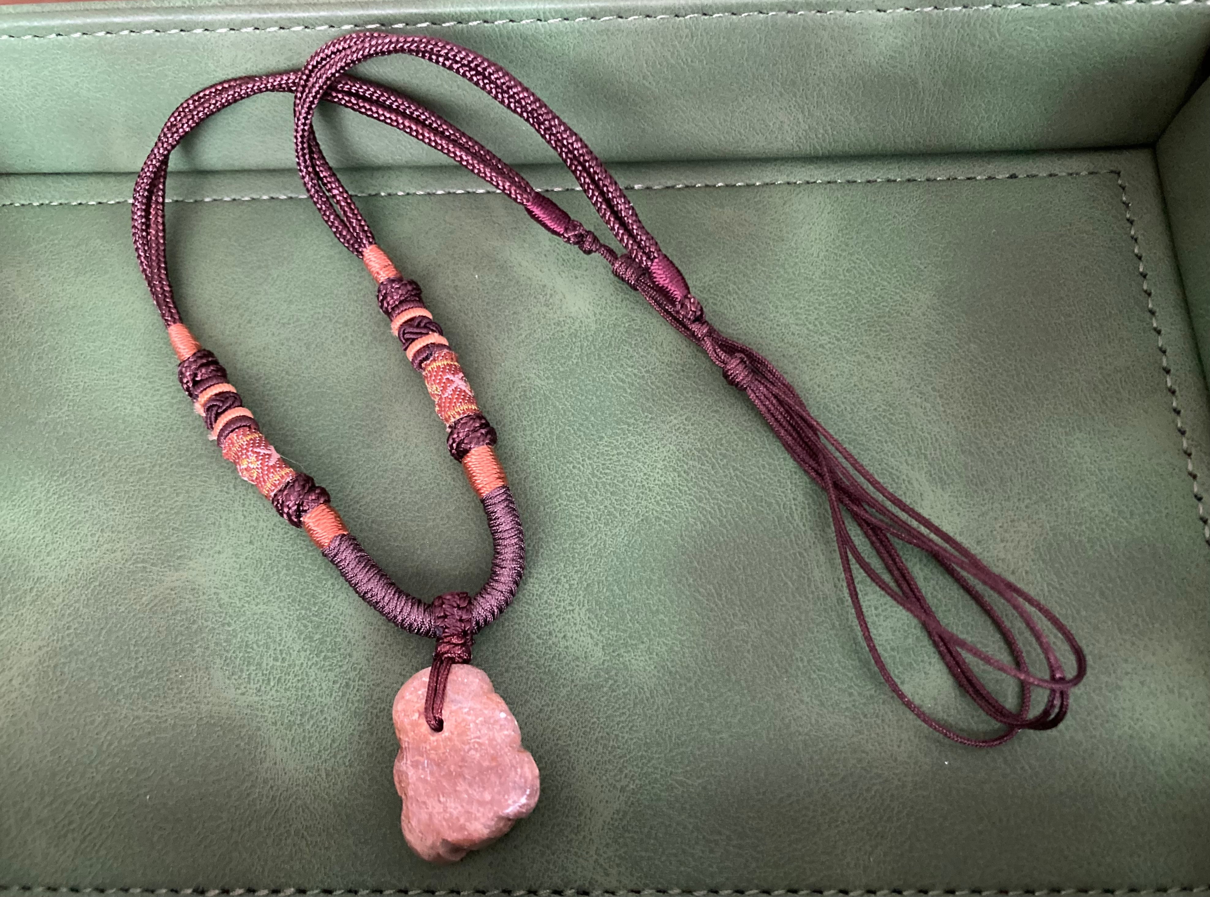 北投石ネックレス茶50センチシルバー金具NO25-2417 北投石ネックレス茶50センチシルバー金具NO25-2417