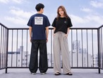 ロゴ刺繍×ボックスロゴプリントTシャツ
