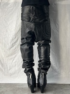 "Vintage" Waist Belt Gimmick Leather Pants