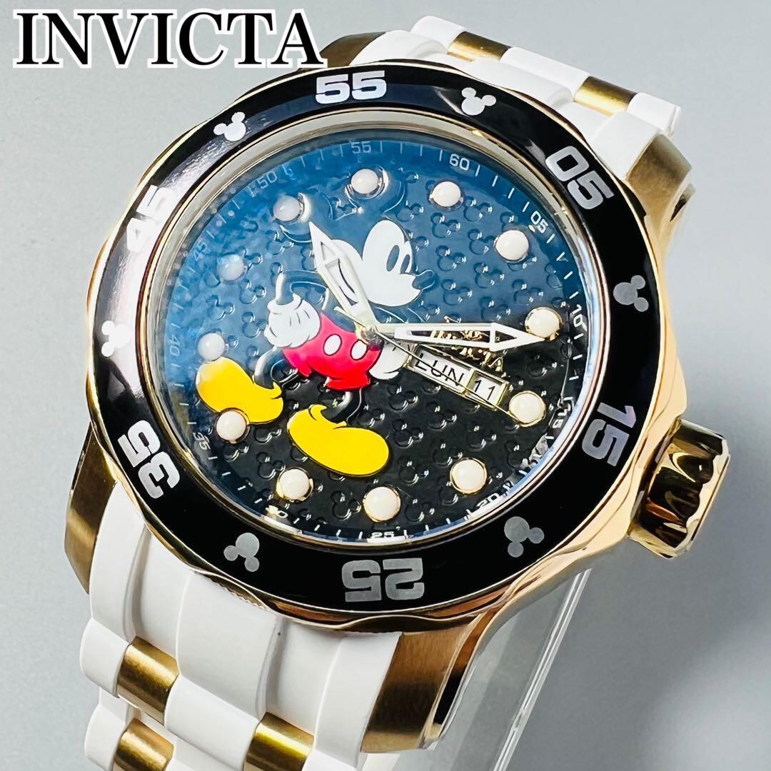 【高級時計 インビクタ】INVICTA ディズニー ミッキー ダイバー クロノグ